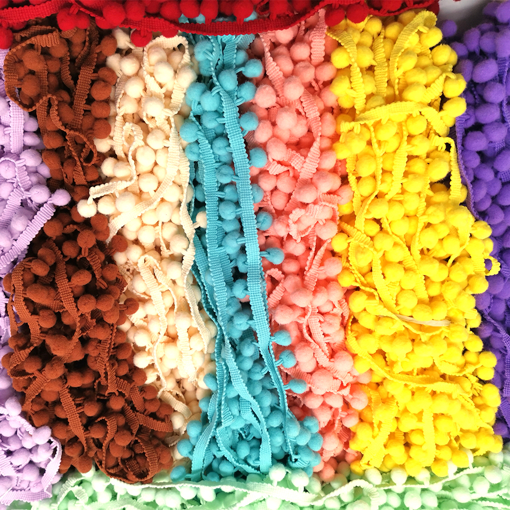 1-5yard Pom pom Fringe Lace Ri - огляд і ціна Fringe Ribbon Sewing
