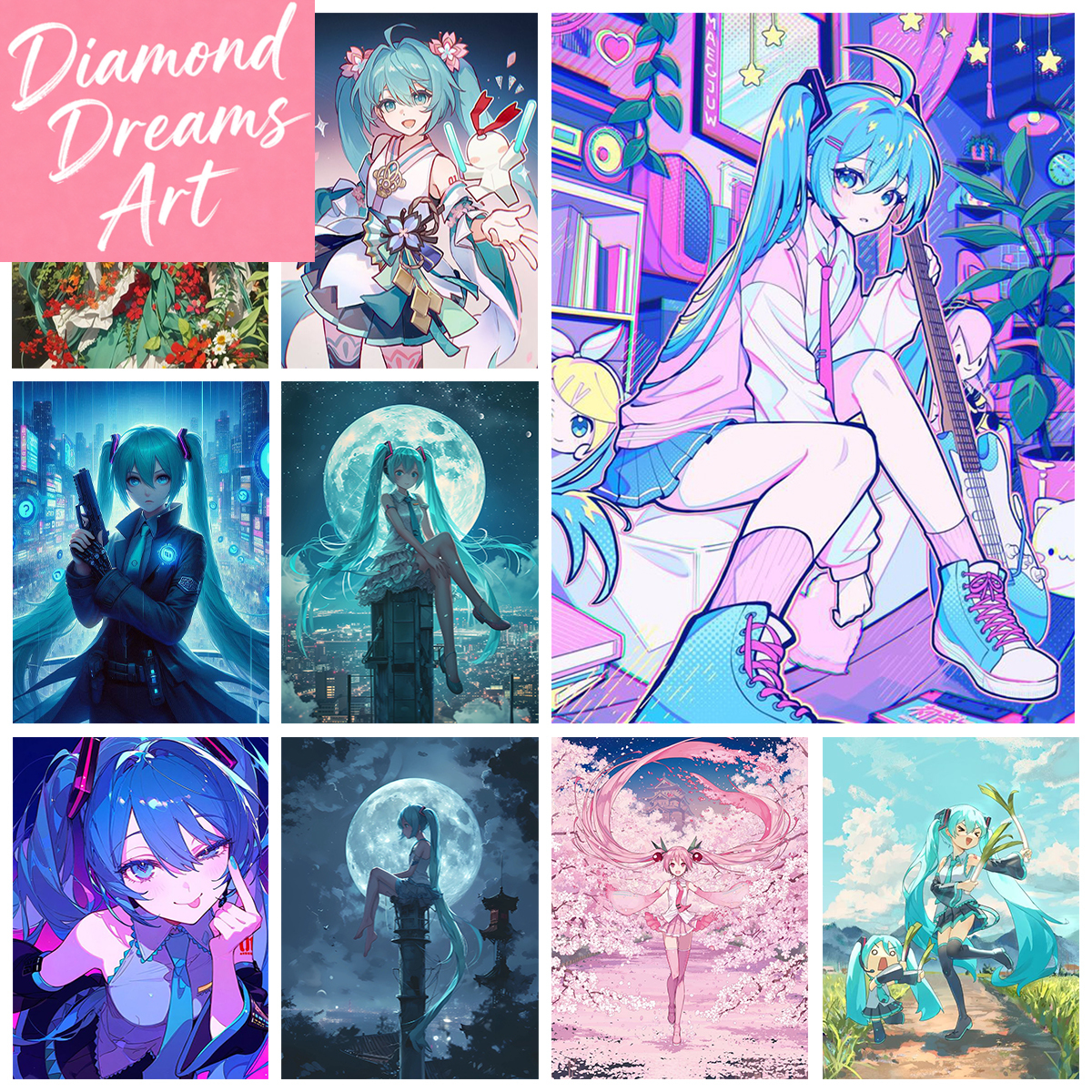 Frameless,Singer Miku DIY Diam - огляд і ціна Embroidery Embellishments