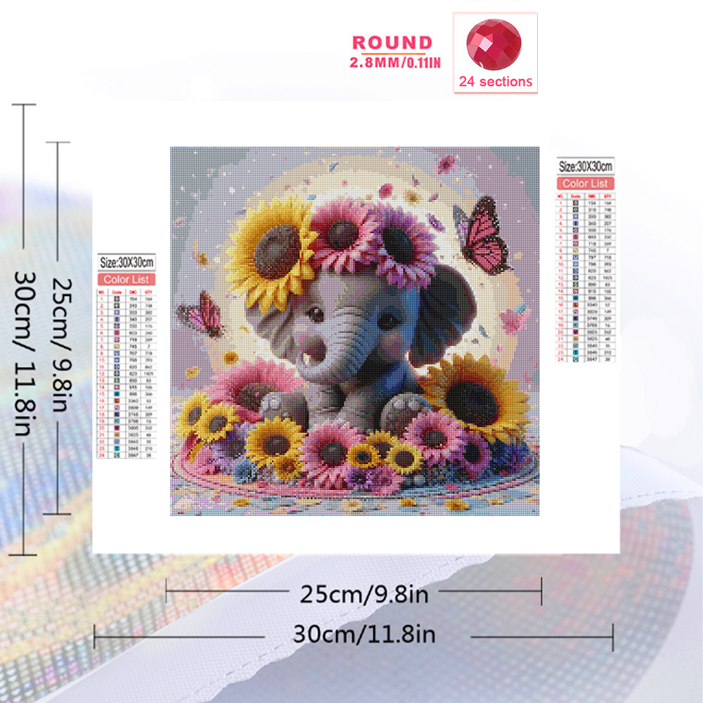 Evershine Elephant Diamond Pai - огляд і ціна Embroidery Embellishments