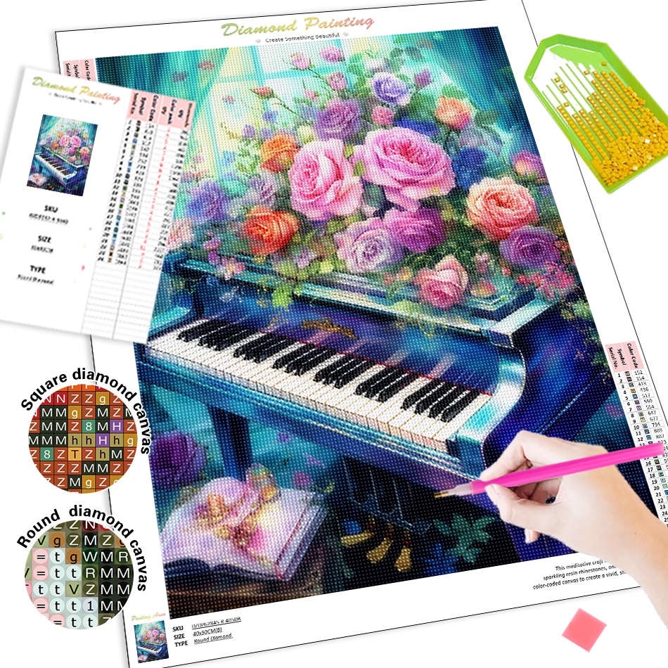 1pc frameless  Diamond Paintin - огляд і ціна Embroidery Embellishments
